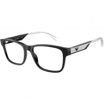 Emporio Armani EA3239 Eyewear, Color 5017, Square Frame, Black for Men