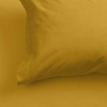 Funda de Almohada Básica Mostaza 45x125 cm 100% Algodón Calidad 150
