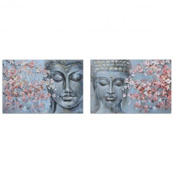 Lienzo Decorativo Buda Oriental (Pack de 2 Unidades) - Arte para el Hogar