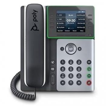 HP Poly Edge E300 PoE IP Phone with 8 Lines and 3.5 LCD Display