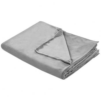 Funda de manta pesada moderna gris 120 x 180 cm tejido poliéster Rhea