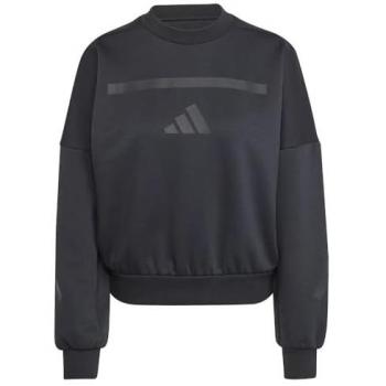 Adidas Z.N.E. Women's Pure Black Loose Fit Sweatshirt - Size S