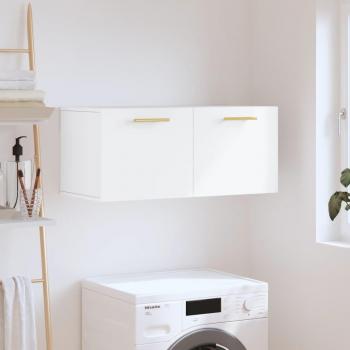 Mueble de pared blanco 80x36,5x35 cm madera multicapa armario de pared madera de ingeniería vidaXL