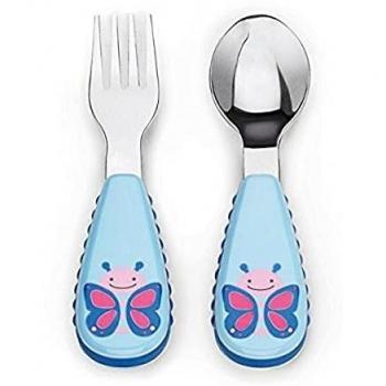 Skip Hop Zoo - Cubiertos, diseño butterfly, color azul