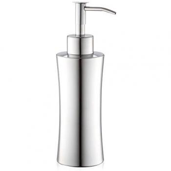 WENKO 17274100 Dosificador jabón de acero inox Pieno brillante,  0.165 L, Acero inox, 8 x 19.5 x 5.7 cm, Brillante
