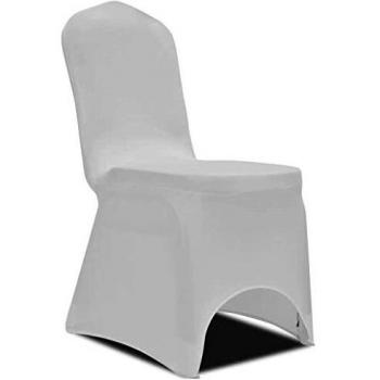 vidaXL 50x Fundas de Sillas Elasticas Blancas Banquete Bodas Cubierta Asiento