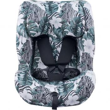 Funda de Algodón Jyoko para Silla de Bebé Recaro Salia 125, Transpirable y Elástica, Compatible con Recaro Salia 125, Diseño Zebra