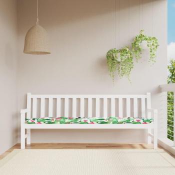 Cojín para banco de jardín multicolor 200x50x7 cm