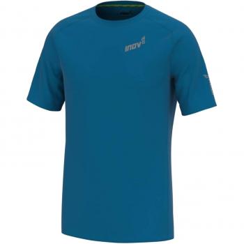 Camiseta técnica Inov-8 Base Elite SS azul para hombre, de manga corta, ligera y transpirable