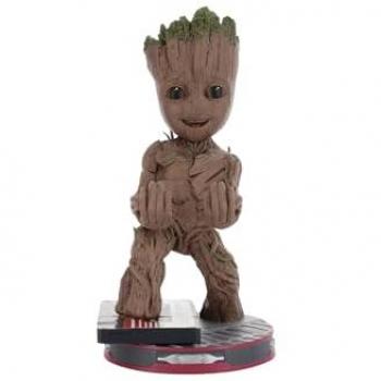 Soporte Cable Guys Marvel Groot Sonriente - 22 cm, Soporte para Mando y Smartphone, Multicolor