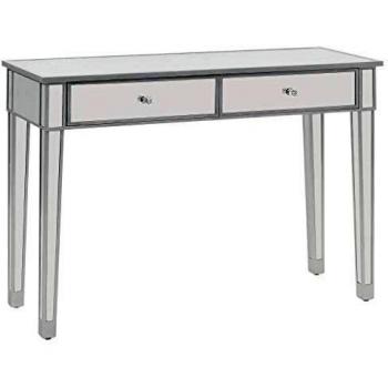 vidaXL Mesita Noche de Espejo MDF Vidrio 106,5x38x76,5cm Mesilla Mesa Auxiliar