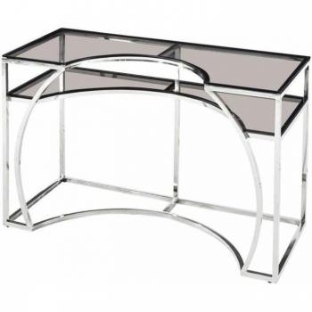 Consola DKD Home Decor Plata Cristal Acero (120 x 50 x 75 cm)