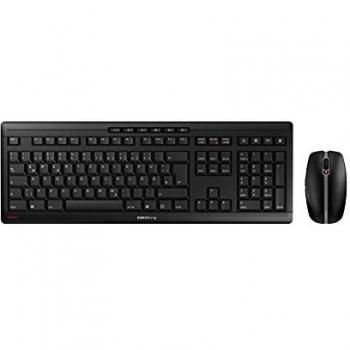Conjunto Teclado y Ratón CHERRY Stream Desktop Recharge Inalámbrico AZERTY Francés Negro