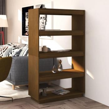 Estantería divisora de espacios de madera maciza de pino, dimensiones 80x35x135 cm, disponible en colores natural, blanco, gris y marrón miel, ideal para oficina, estudio, sala de estar y dormitorio