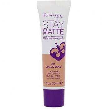 2 x Rimmel London Stay Matte Liquid Mousse Foundation 30ml - 201 Classic Beige