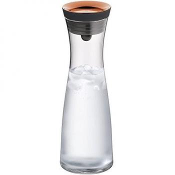 WMF Basic - Botella de agua de cristal, sistema Close Up, Sin accesorios, Cobre, 1,0 litros