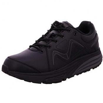 Simba Black Leather Men's Low Top Sneakers