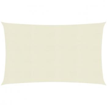 Toldo de vela HDPE 160 g/m² 3,5x4,5 m color crema