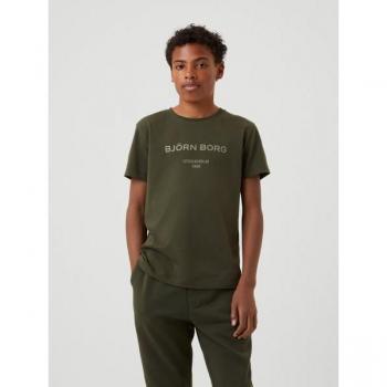Björn Borg Borg Logo T-shirt Green, 134-140
