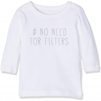NAME IT Nitunogu Ls Top Mznb, Camisa Manga Larga para Bebés, Blanco