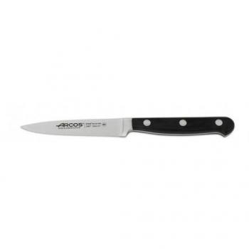 Cuchillo Tomatero Arcos Ópera 225600 de 13 cm con Filo Dentado, Acero Inoxidable Forjado NITRUM y Mango POM Color Negro