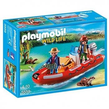 PLAYMOBIL - Bote Hinchable con exploradores