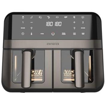 Freidora de Aire Aiwa Futago AFR-9000 9L 2400W Doble Cesta con 8 Programas y Ventana de Visualización