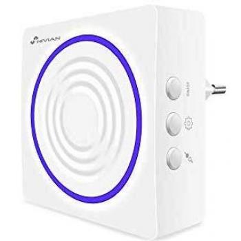 Nivian sirena inalámbrica compatible con sistema de alarma Nivian – Apta para interior – Alerta lumínica y sonora de 90dB– Incluye batería de respaldo-Fácil instalación sin necesidad de cables