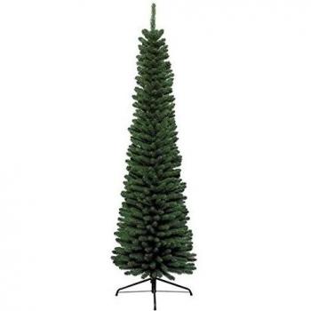 Árbol de Navidad Pino Lápiz Verde 240 cm, Diámetro 70 cm, Apertura Umbrella, 12 Años de Garantía