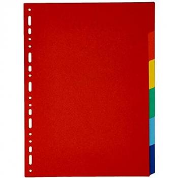 Intercalaires carton 6 ou 12 touches pour classeurs A4 Intercalaires carton 6 touches