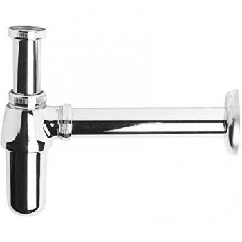 Trampa de Botella Tradicional Hudson Reed Milano Elizabeth para Lavabo de Baño Suspendido - Cromo con Tubo Extensor 190mm Metal