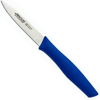 Arcos Serie Nova, Cuchillo Mondador, Hoja de Acero Inoxidable de 85 mm, Mango de Polipropileno Color Azul