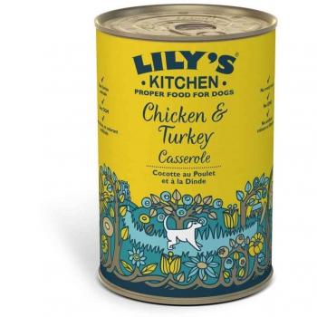 Lata para perros de 400 g de pollo y pavo Lilys Kitchen