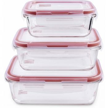 IRIS Set de contenedores herméticos de Vidrio de borosilicato, 3.2L