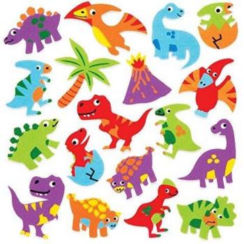 Baker Ross- Pegatinas de espuma con forma de dinosaurios
