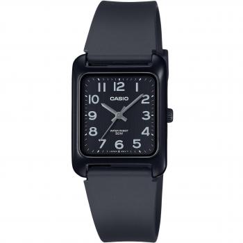 Casio Men's Black Dial Quartz Watch with Resin Strap - MTP-B175-1BV
