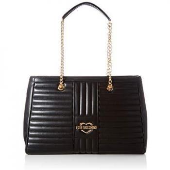 Love Moschino Precollezione SS21 | Borsa Shopper PU da Donna, Bandolera para Mujer, Negro, Normal
