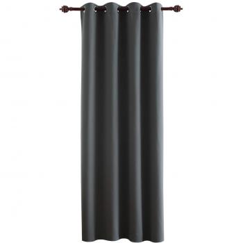 Deconovo Cortinas Salon Modernas Aislante Térmico Funcional Estilo Moderno Elegante para Sala Cuarto Comedor Cocina 1 Panel 140 x 240 cm Gris Oscuro