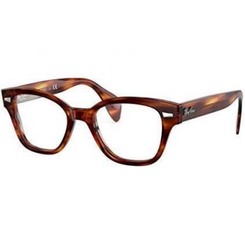 Ray-Ban RB0880 2144 Striped Havana Unisex Square Eyewear