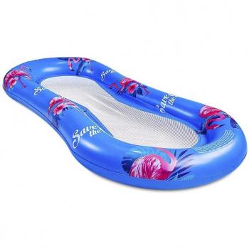 Cama flotante hinchable con red central de 170x80 cm