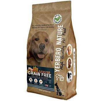 YERBERO Nature Grain Free Senior Comida SIN Cereales salmón para Perros 2,5kg