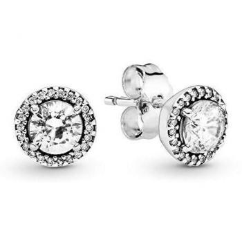 Pandora Classic Elegance Stud Earrings with Clear Cubic Zirconia for Women