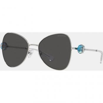 Swarovski Sk7002 Donna Farfalla Sunglasses, 57mm, Silver/Gray Solid, Size: One Size