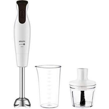 Batidora de mano Krups Perfectmix 600W 2 en 1, 0.5L, blanca y gris oscuro