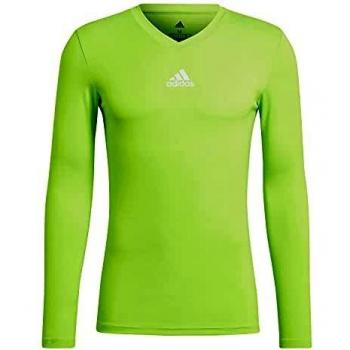Camiseta de fútbol adidas Team Base hombre manga larga verde claro - M