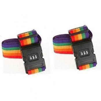 2Pcs Correa para Maletas Equipajes con Codigo de Seguridad Viaje 2M