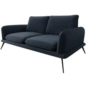 Sofá Moderno Lincoln A102, Tapizado en Zetta 300, Estructura de Metal, Dimensiones: 182 x 83 x 110 cm