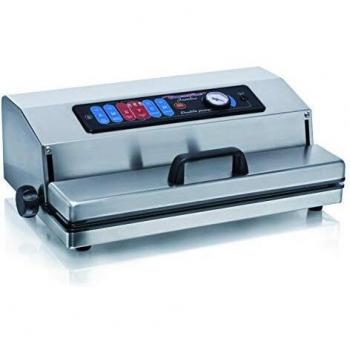 Magic Vac Jumbo - Máquina de envasado al vacío profesional, bomba doble, 380 W, color plata