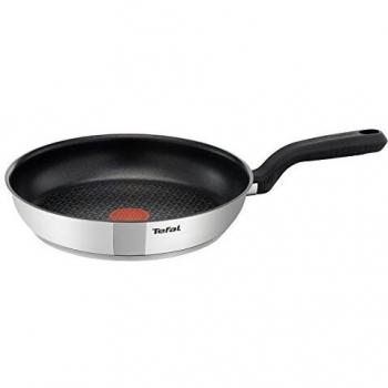 Sartén Tefal Comfort Max 30 cm, inducción, revestimiento antiadherente, acero inoxidable de alta calidad, indicador de temperatura Thermo-Spot