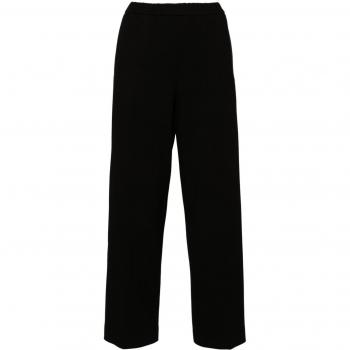 Fabiana Filippi Women's Elasticated Drawstring Trousers in Black, Size 44, PAD214F322I064825